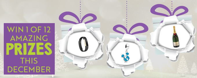 WIN 1 of 12 amazing prizes this December