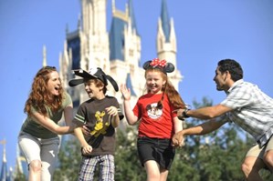 Happy family enjoying Disney World Florida 