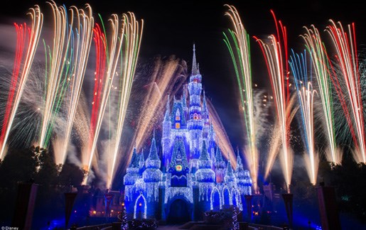 Cinderella's Castle at Christmas