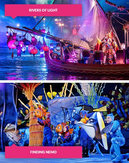 Rivers of Light and Finding Nemo shows at Animal Kingdom