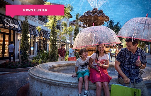 Town Center fountain at Disney Springs