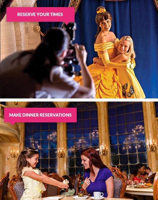 Meet Disney Characters and dine at Disney World