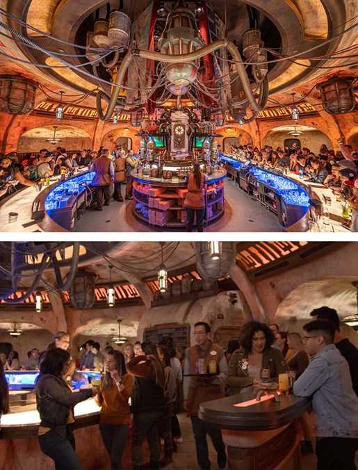 Standing at Oga's Cantina